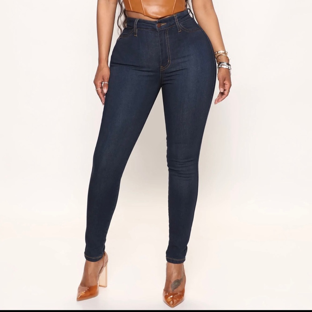 Petite Classic High Waist Skinny Jeans - Dark Denim Size 11